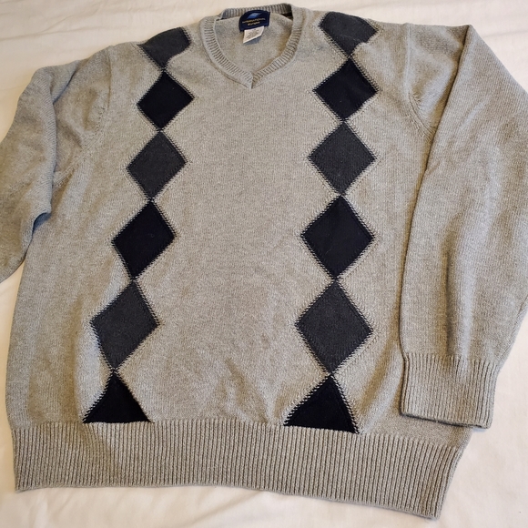 International Waters Men's Sweater, Black Gray, XL - Picture 2 of 10